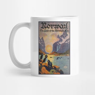 Norway Land of the Midnight Sun Vintage Poster 1925 Mug